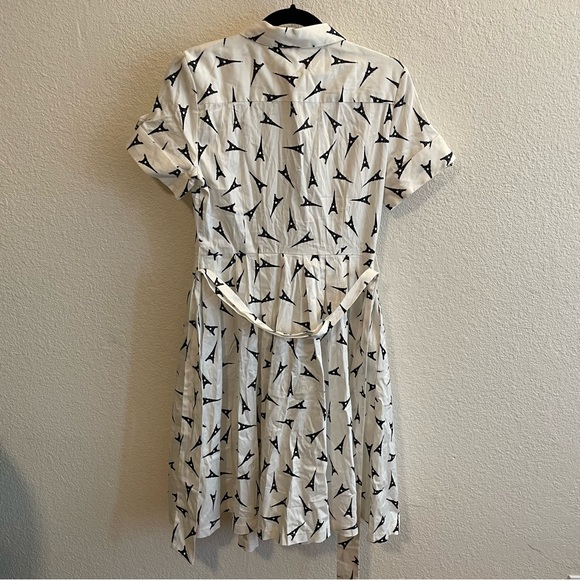 Karl Lagerfeld White Eiffel Tower Shirt Dress - Picture 4 of 5